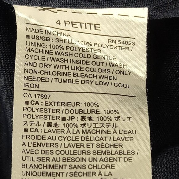 Banana Republic Faux Wrap Maxi Dress – Floral Print – Size 4P – Navy & Mint - Picture 11 of 11